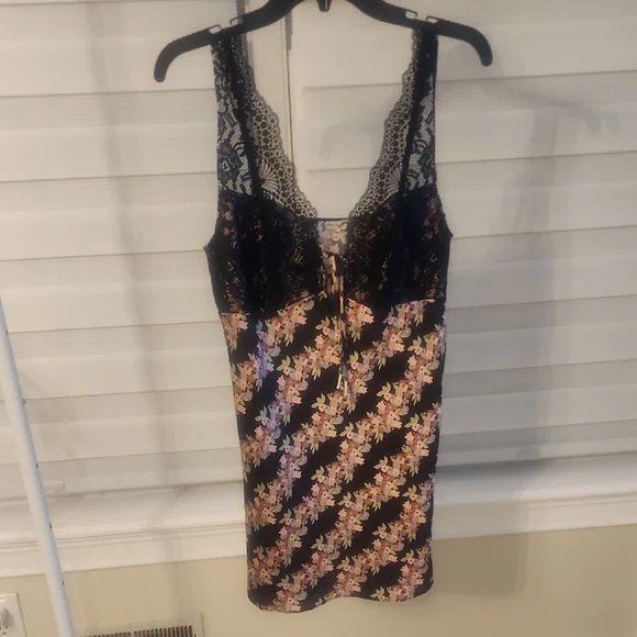 FREE PEOPLE Countryside Printed Mini Dress In Black Combo Size S - Picture 4 of 6